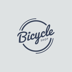 Bicycle shop logo design vector