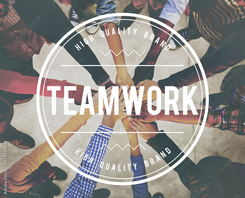 Sticker teamwork team building cooperation relationship concept - Stickers