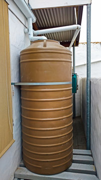 Rainwater Storage Tank In Drought Ridden Area