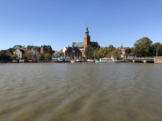 City hall and the harbor museum in Leer