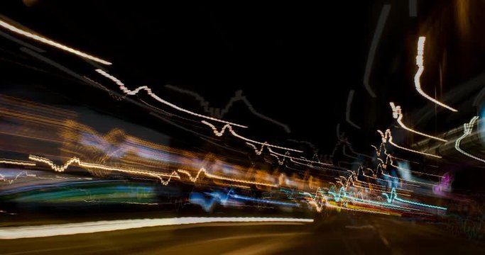 Driving Around Town. Light Rain. 4k timelapse 24fps