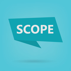scope word on a sticker- vector illustration
