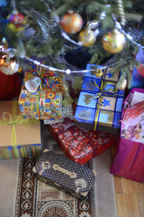 Fototapeta premium Christmas gifst and toys