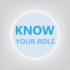 know your role concept- vector illustration
