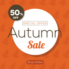 Naklejka premium Autumn banner set. Colorful autumn leaves. Poster, card, label, Vector illustration EPS10. Voucher. Gift card. Back to school sale. 