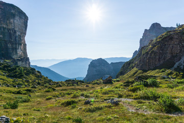 Fototapeta na wymiar Idyllic view of Adamello Brenta National Park, South Tyrol / Italy