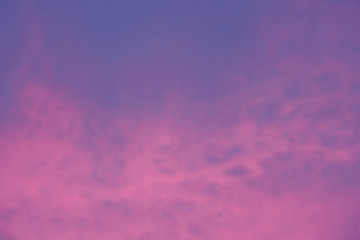 Abstract blurred background of beautiful sky with cloud at light sunset