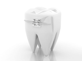 3d rendering healthy tooth