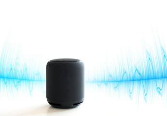 Smart speaker isolated on white