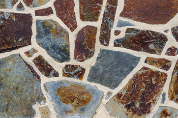 stone wall texture build from stone plates