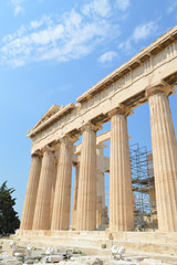 Fototapeta premium Parthenon temple in Acropolis in Athens, Greece on June 16, 2017. 