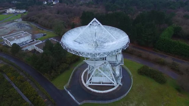 Abandoned satellite communication antenna