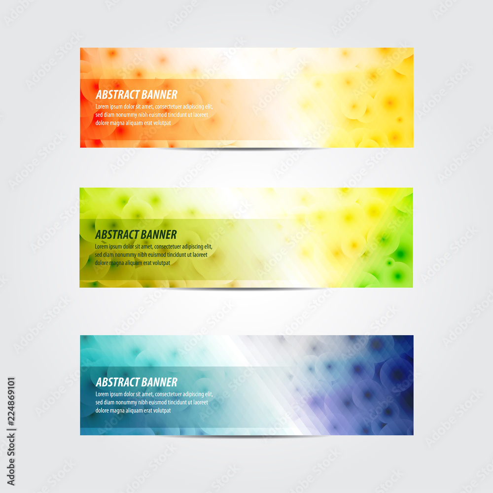 Wall mural set of abstract banner background designs in vector format, for your design needs such us promotiona