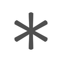 Obraz premium Asterisk footnote icon sign