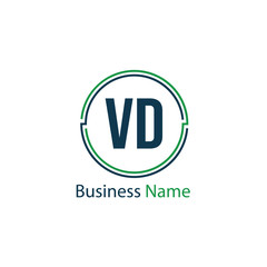 Initial Letter VD Logo Template Design