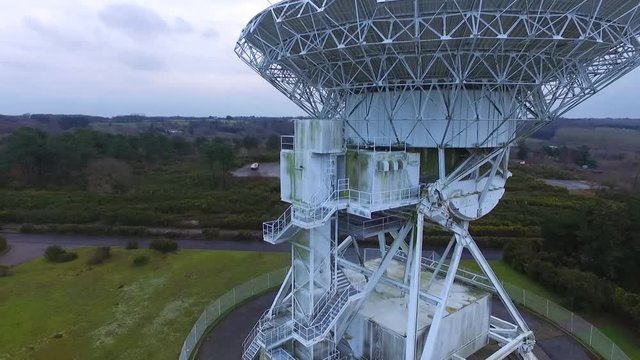 Abandoned satellite communication antenna