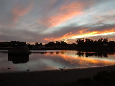 The calid skies