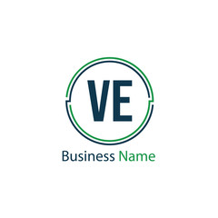 Initial Letter VE Logo Template Design