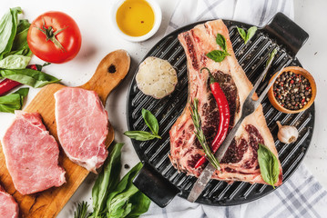 Raw beef striplon steak