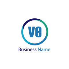 Initial Letter VE Logo Template Design