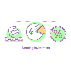 Farming investment concept icon