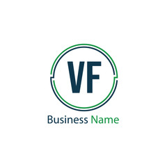 Initial Letter VF Logo Template Design