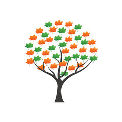 maple tree logo icon design template vector
