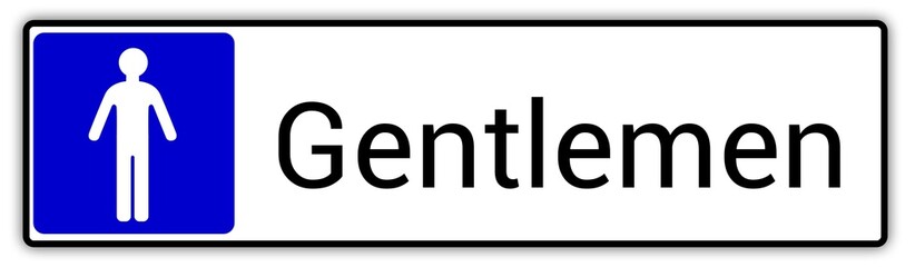 Panneau en Anglais: Toilettes pour hommes et femmes, wc mixtes et unisexe - panneau pour salle de bain, toilettes et autres commodités