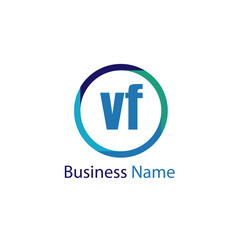 Initial Letter VF Logo Template Design