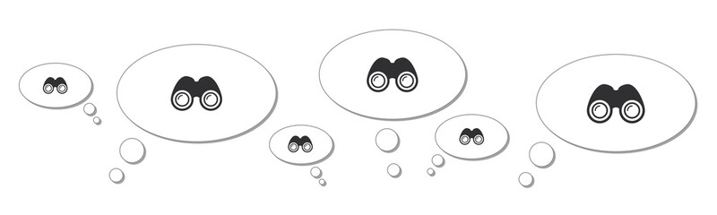 Gedankenblasen - Fernglas