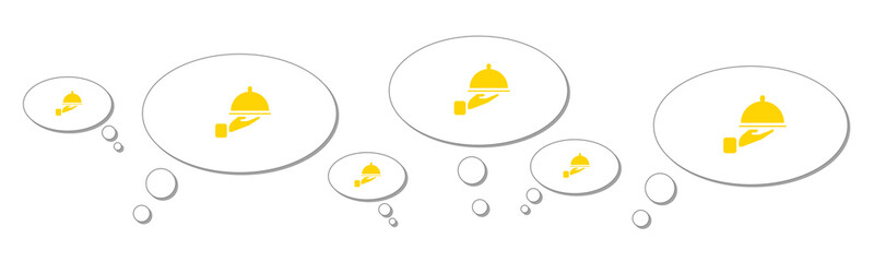 Gedankenblasen - Servieren