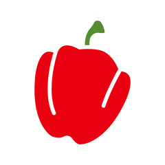 Bell pepper glyph color icon