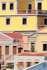 Cityscape of Symi in Greek