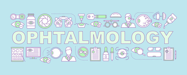 Ophthalmology word concepts banner