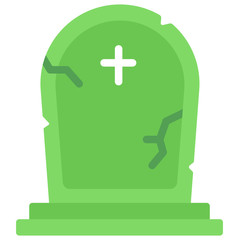 Fototapeta premium Grave flat illustration