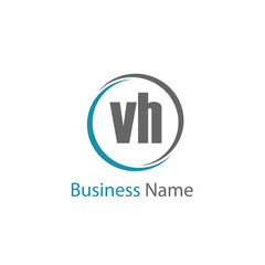 Initial Letter VH Logo Template Design