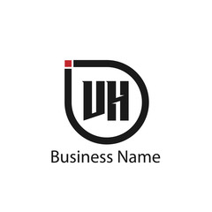 Initial Letter VH Logo Template Design