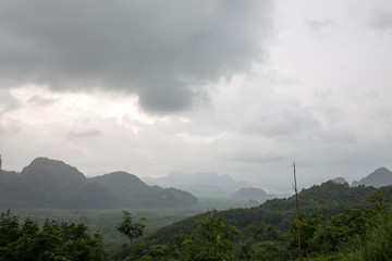 landscape in asia on a cloudy day