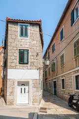 Fototapeta na wymiar Split, Croatia. Europa. Behind tourist places in Split. In the backyard.