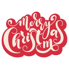 Merry Christmas. Handwritten Lettering. Text. Modern Calligraphy.