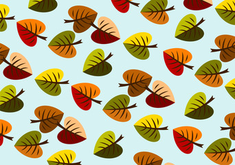 Autumn, leaves, beautiful background, vector illustration