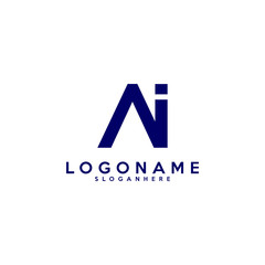 Initial AI logo design vector template