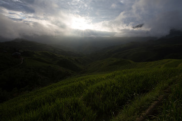 landscape in asia on a cloudy day