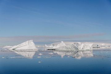 Antarctic landscape with iceberg