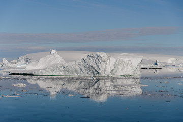 Antarctic landscape with iceberg