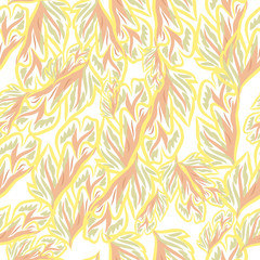 Vintage vector fashion pattern with foliage