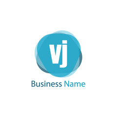 Initial Letter VJ Logo Template Design