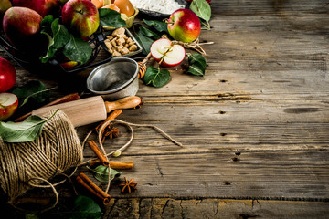 Apple pie baking background