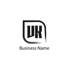 Initial Letter VK Logo Template Design