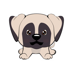 Vector illustration of Angry puppy